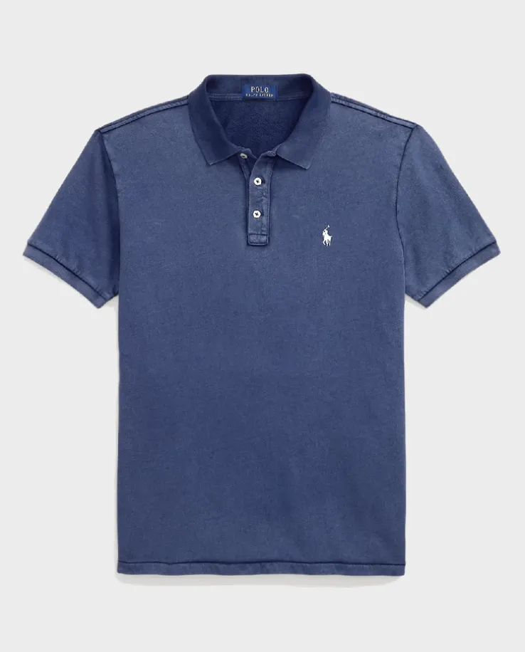 Granatowa koszulka polo Custom Slim Fit
