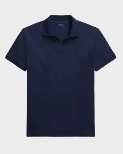 Granatowa koszulka polo Custom Slim Fit
