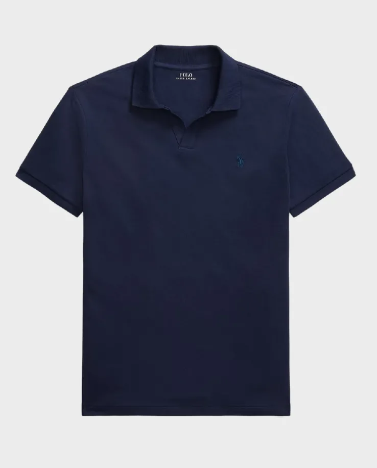 Granatowa koszulka polo Custom Slim Fit