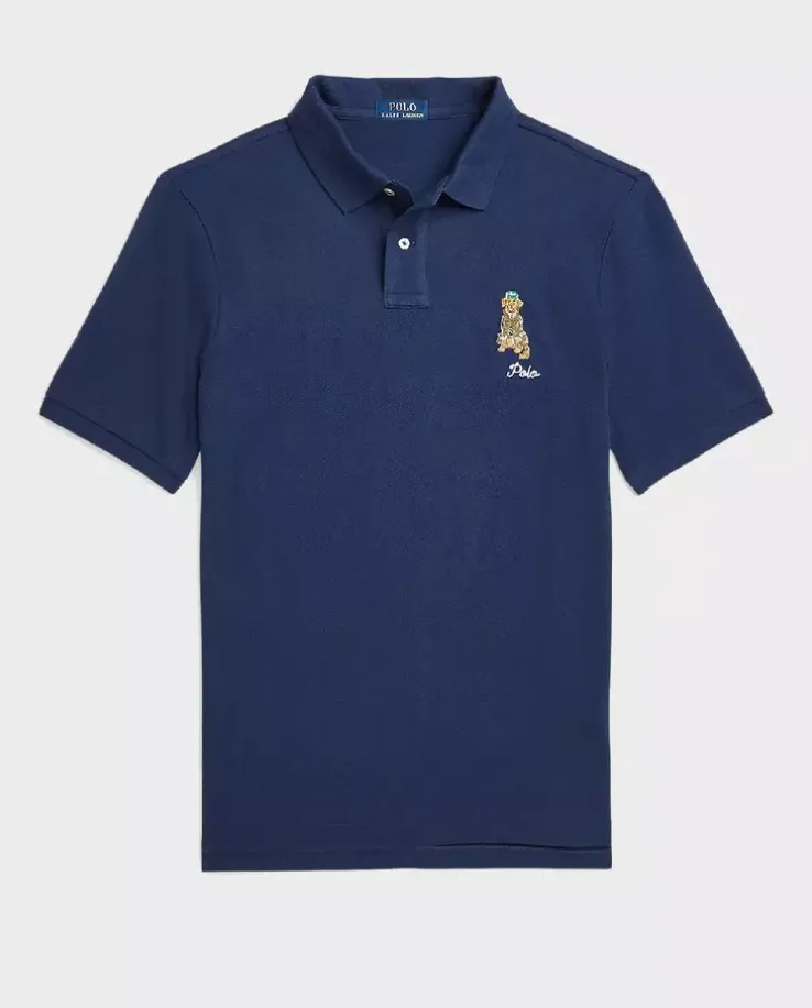 Granatowa koszulka polo Classic Fit