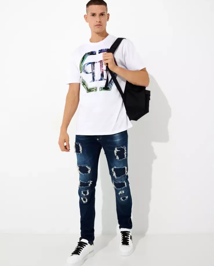 Granatowe jeansy Super Straight