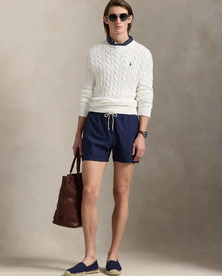 Granatowe spodenki kąpielowe Stretch Slim Fit