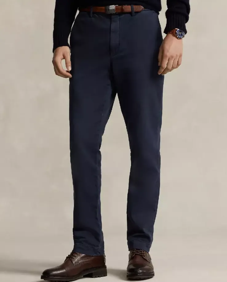 Granatowe spodnie chino