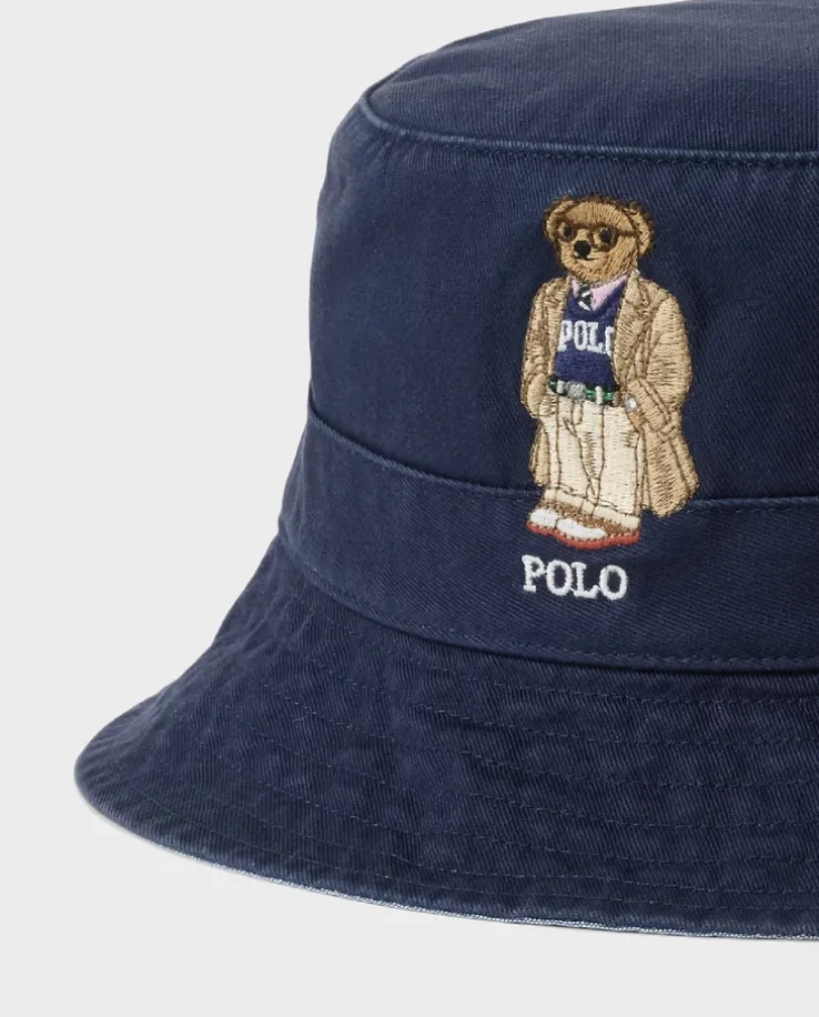 Granatowy kapelusz Polo Bear
