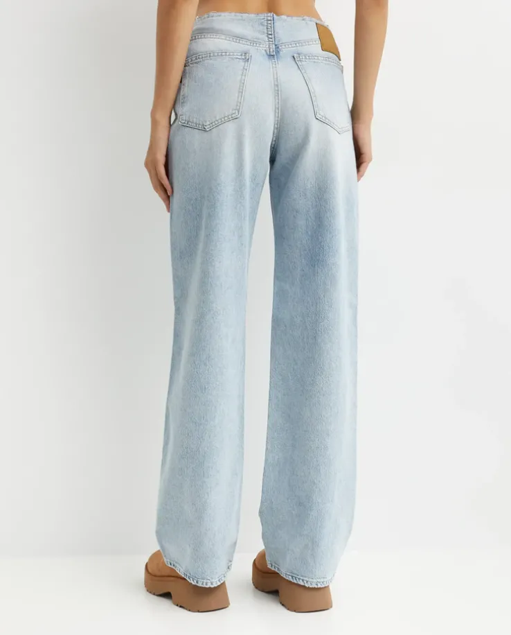 Jasnoniebieskie jeansy Korea WB Relaxed Fit