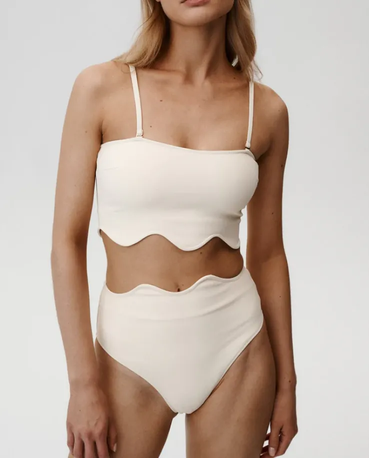 Jasnożółta góra od bikini Chic