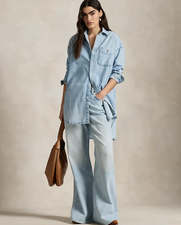 Jeansowa koszula oversize