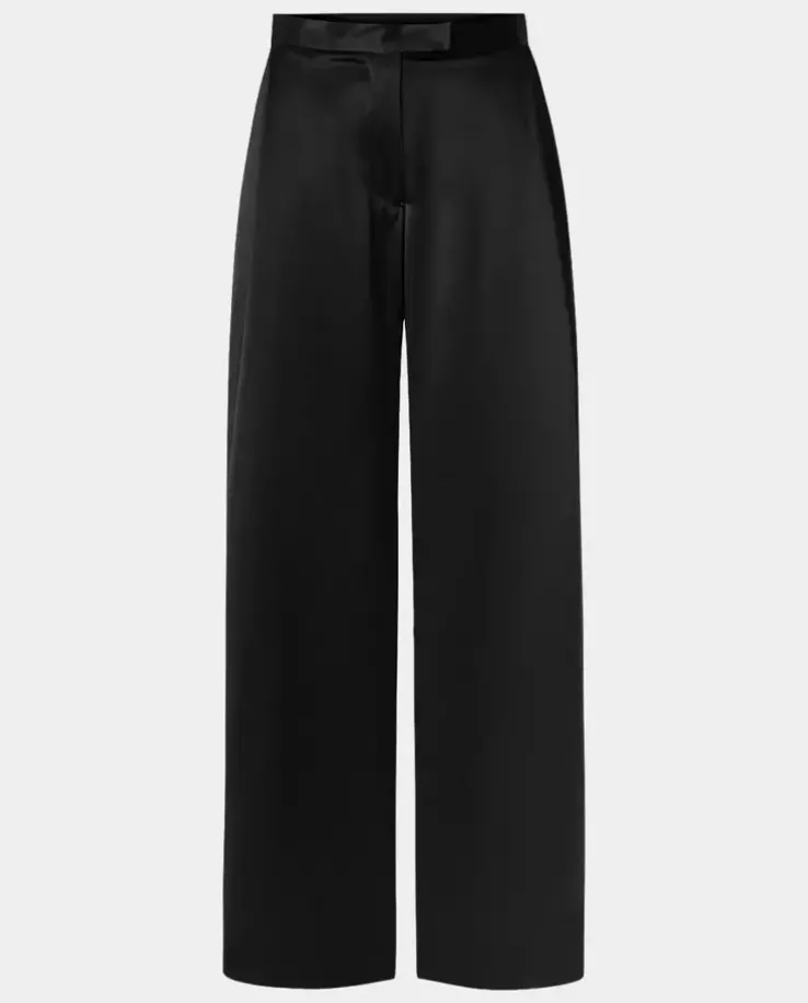 Jedwabne spodnie wide leg