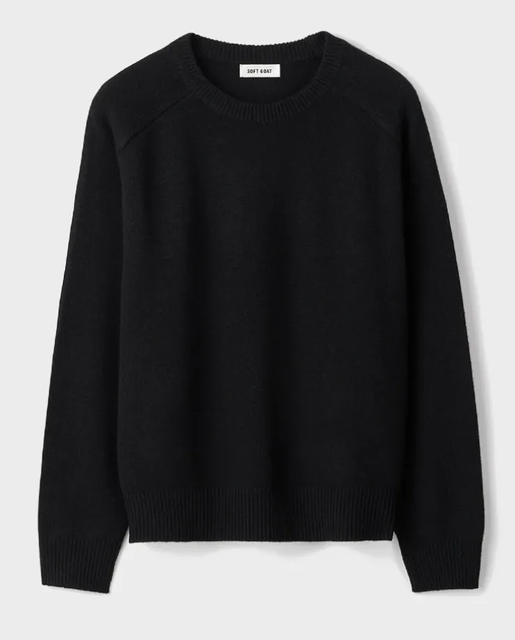 Kaszmirowy czarny sweter Boyfriend