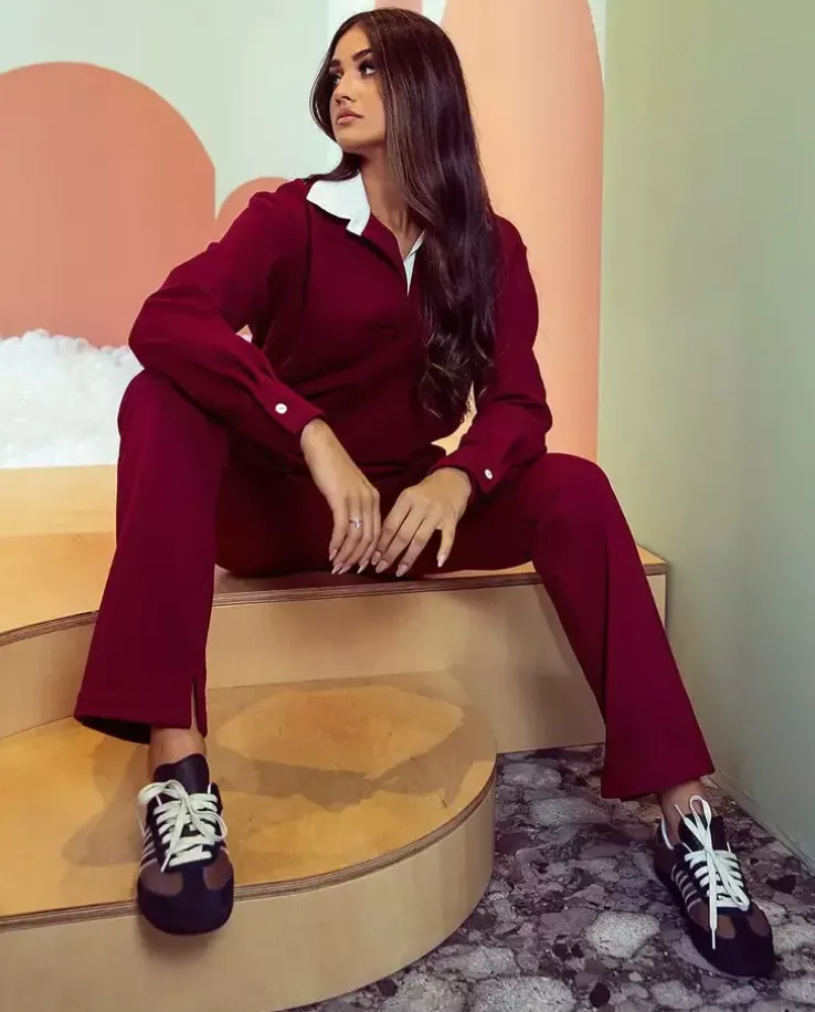 Komplet z bluzą i spodniami Burgundy Dynamic