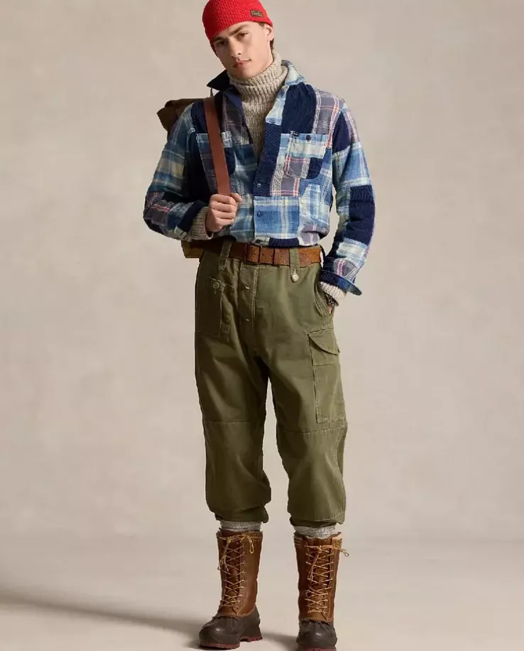 Koszula w patchworkową kratę Classic Fit