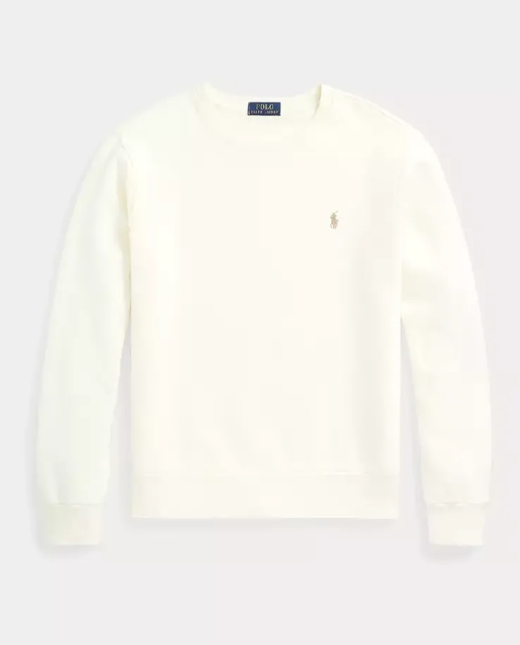 Kremowa bluza z haftowanym logo