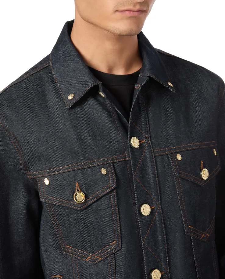 Kurtka jeansowa z ciemnego denimu