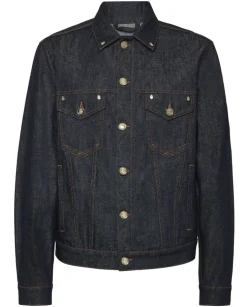 Kurtka jeansowa z ciemnego denimu
