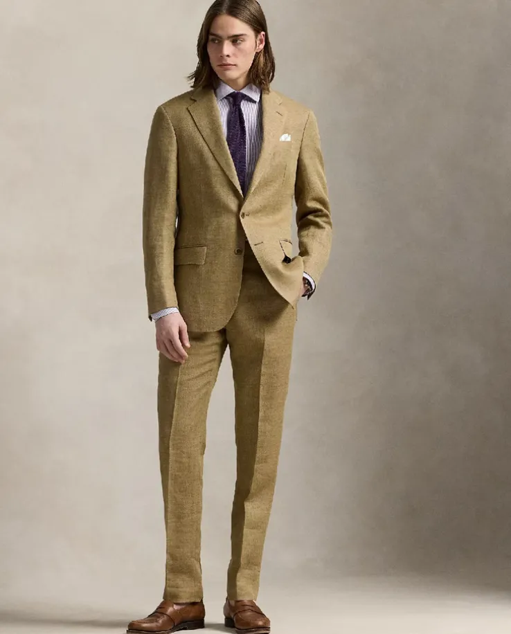 Lniana koszula w paski Custom Fit