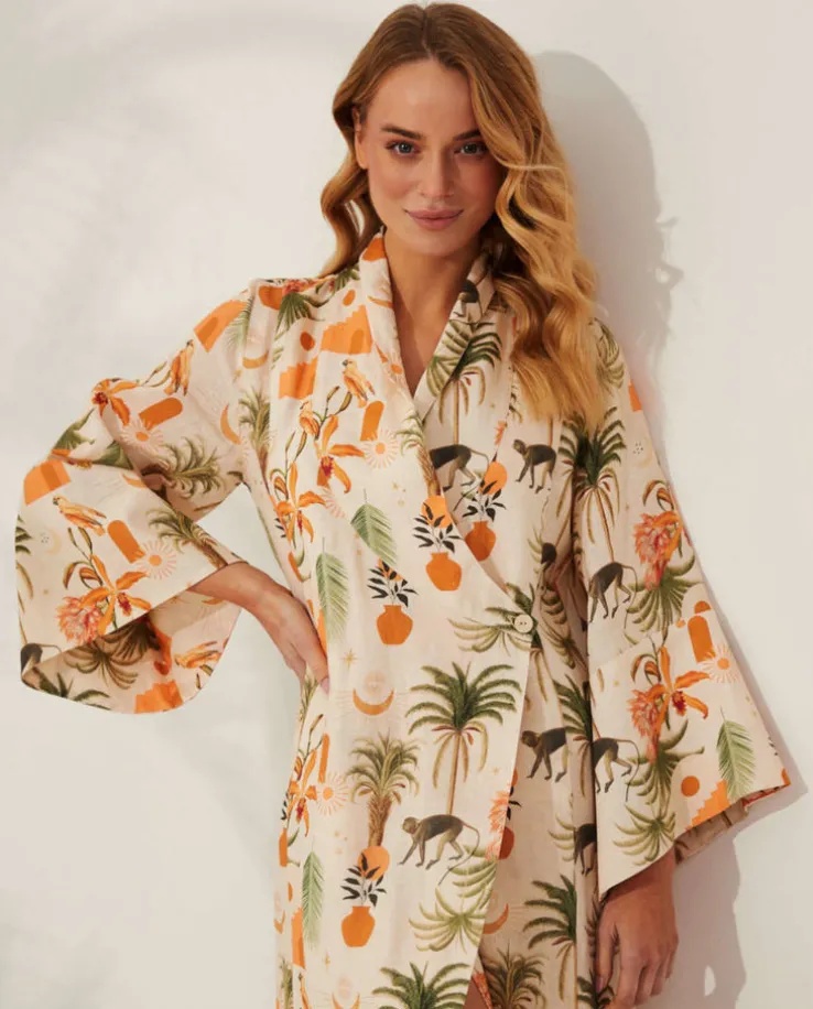 Lniane kimono Nuphar Tulum