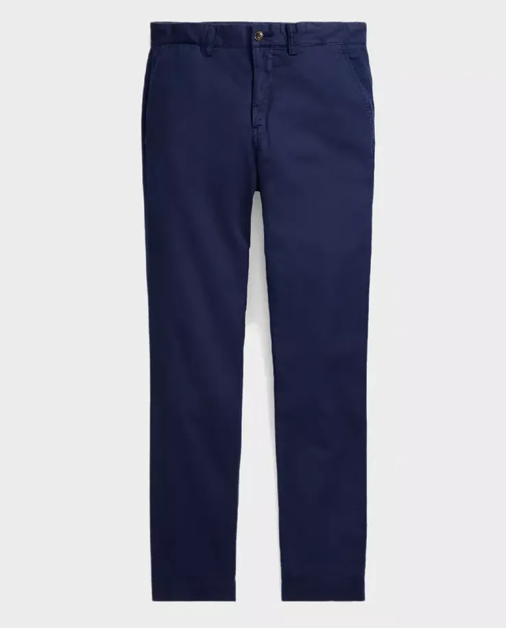 Lniano-bawełniane spodnie Straight Fit