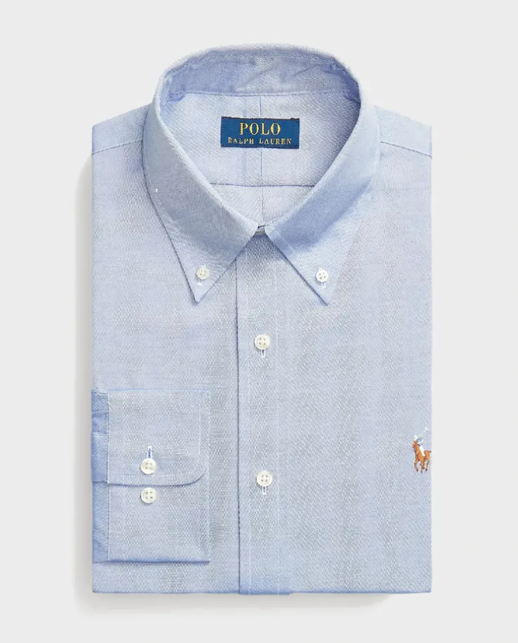 Niebieska bawełniana koszula Slim Fit