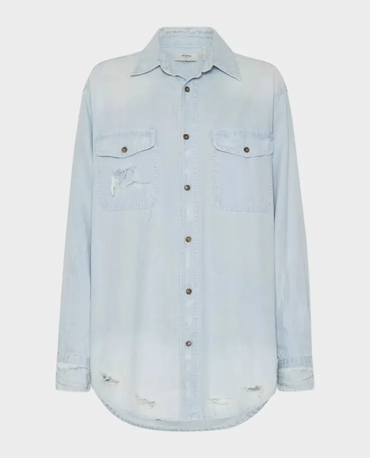 Niebieska koszula jeansowa Chambray