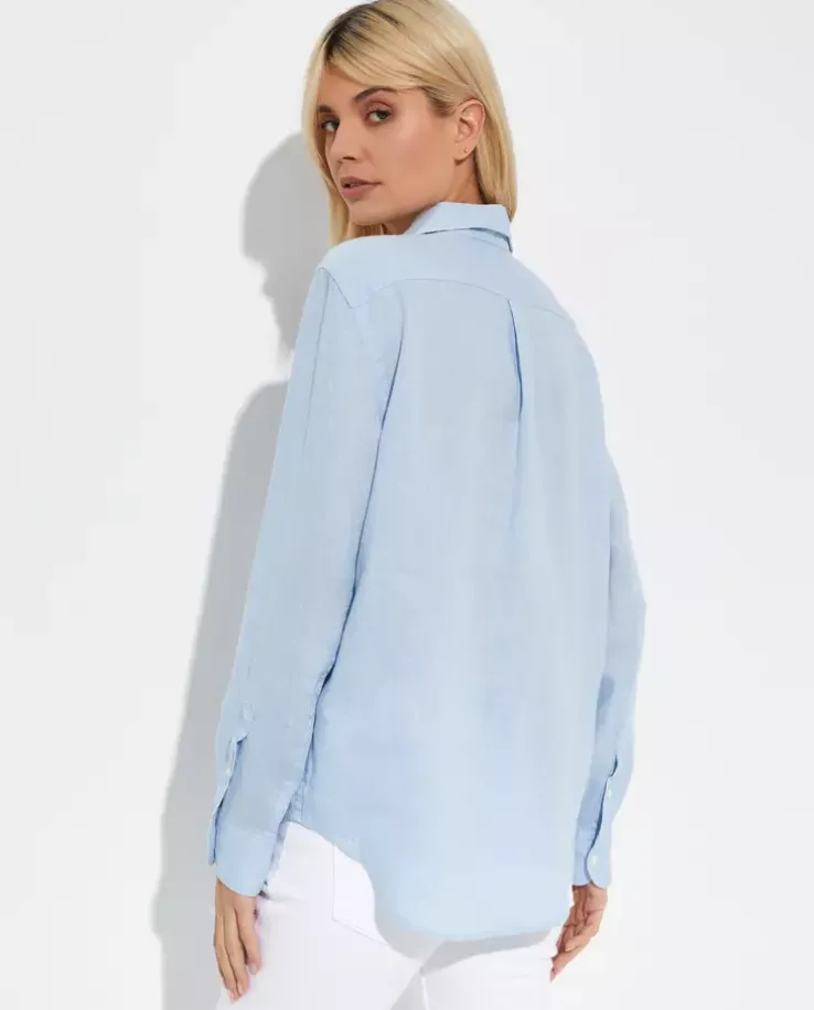 Niebieska koszula Relaxed Fit z logo