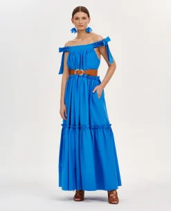 Niebieska maxi sukienka Corato