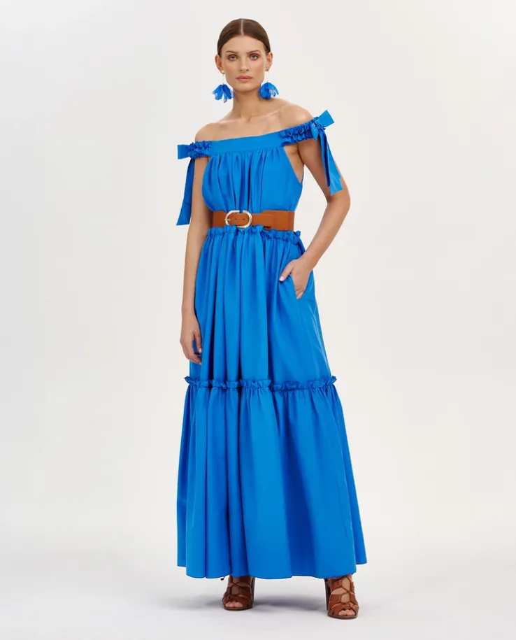 Niebieska maxi sukienka Corato