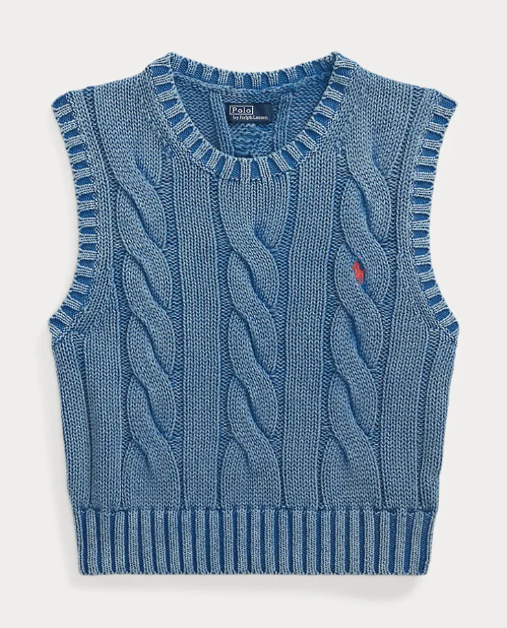 Niebieski dzianinowy top