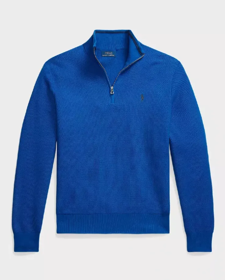 Niebieski sweter Regular Fit