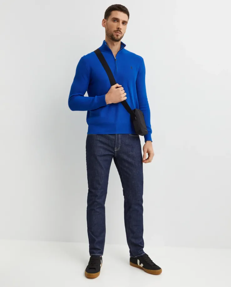 Niebieski sweter Regular Fit