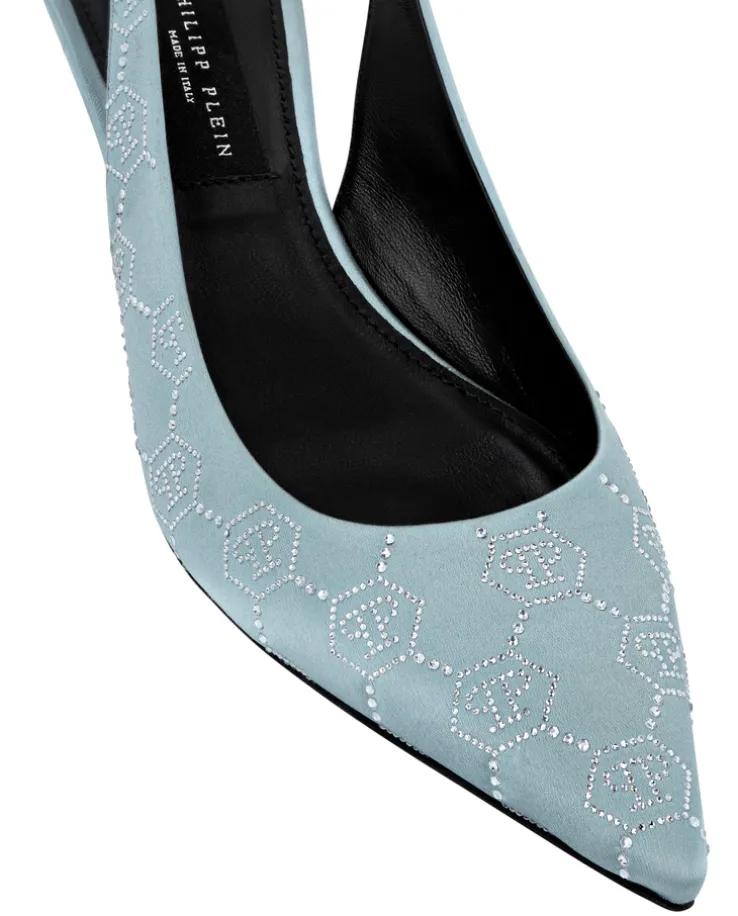 Niebieskie buty typu slingback