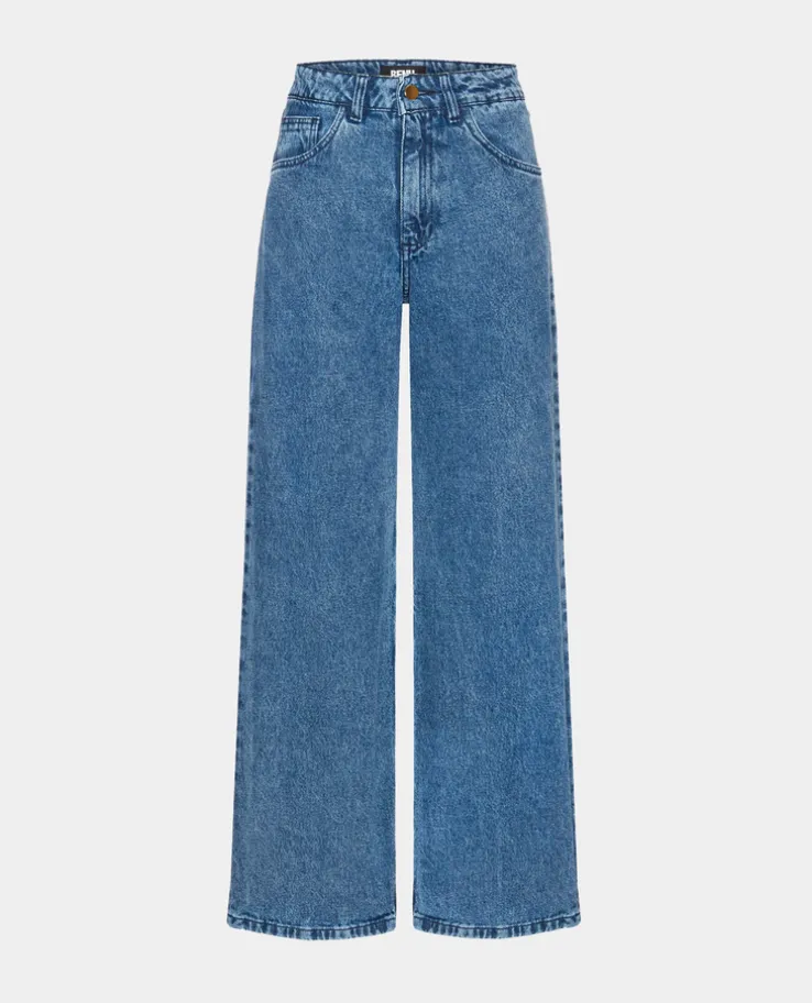 Niebieskie jeansy loose fit