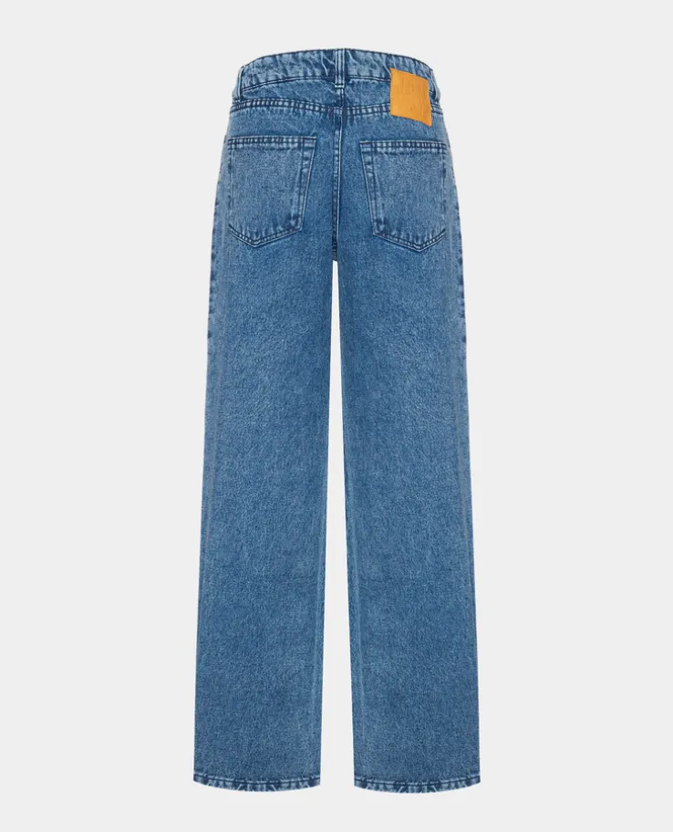 Niebieskie jeansy loose fit