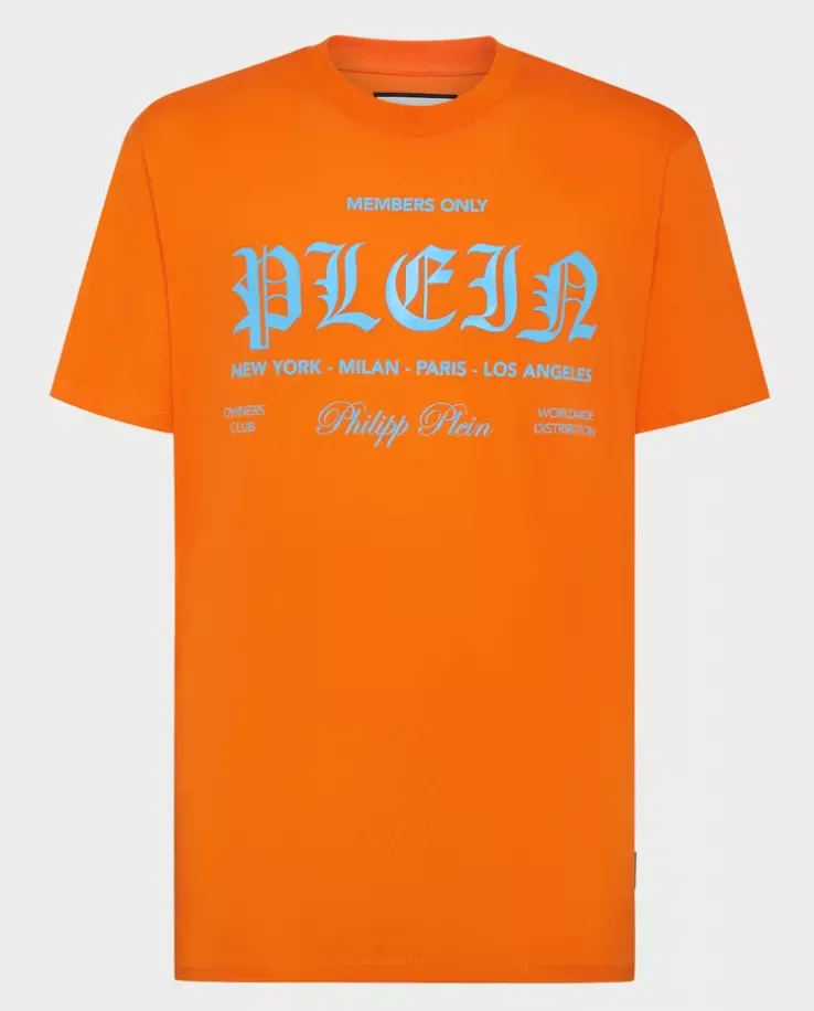 Pomarańczowy t-shirt SS z logo