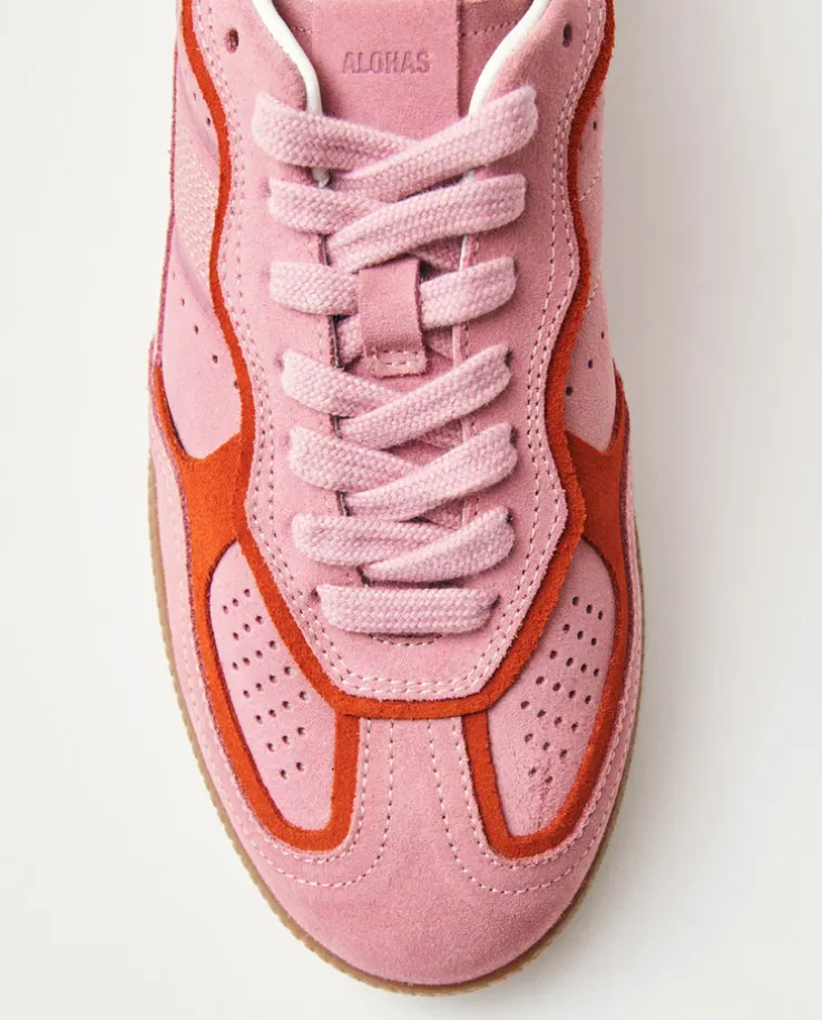 Różowe skórzane sneakersy Tb.490 Rife