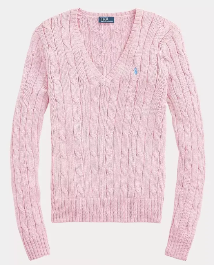 Różowy sweter Slim Fit z logo