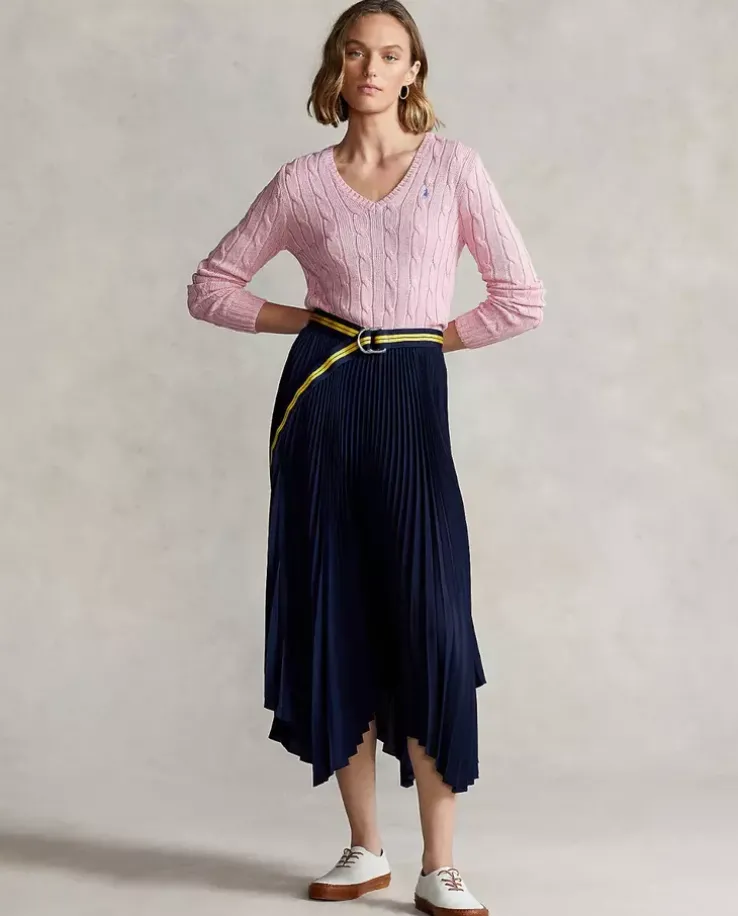Różowy sweter Slim Fit z logo
