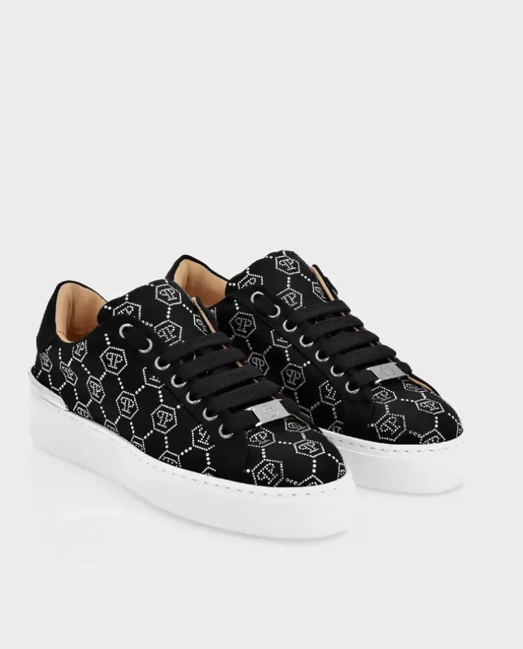 Satynowe sneakersy Lo-Top z monogramem