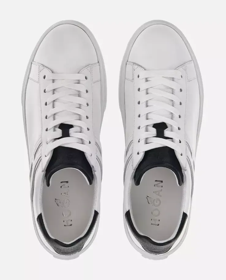 Sneakersy z czarnymi detalami H365