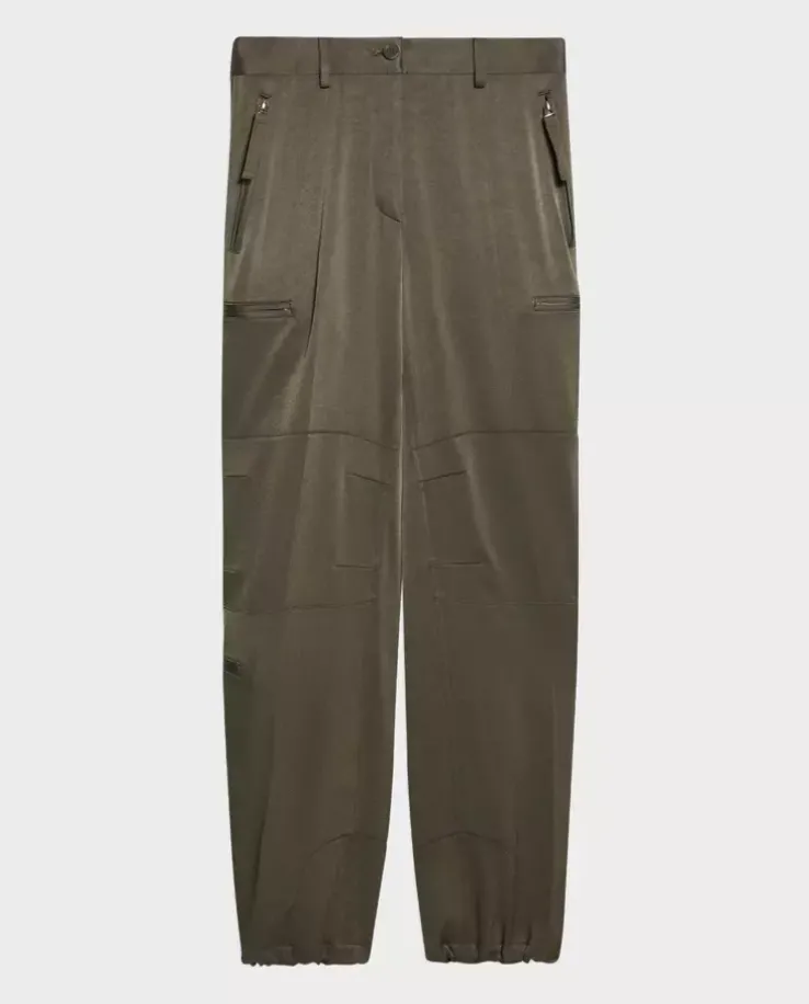 Spodnie khaki z prostymi nogawkami