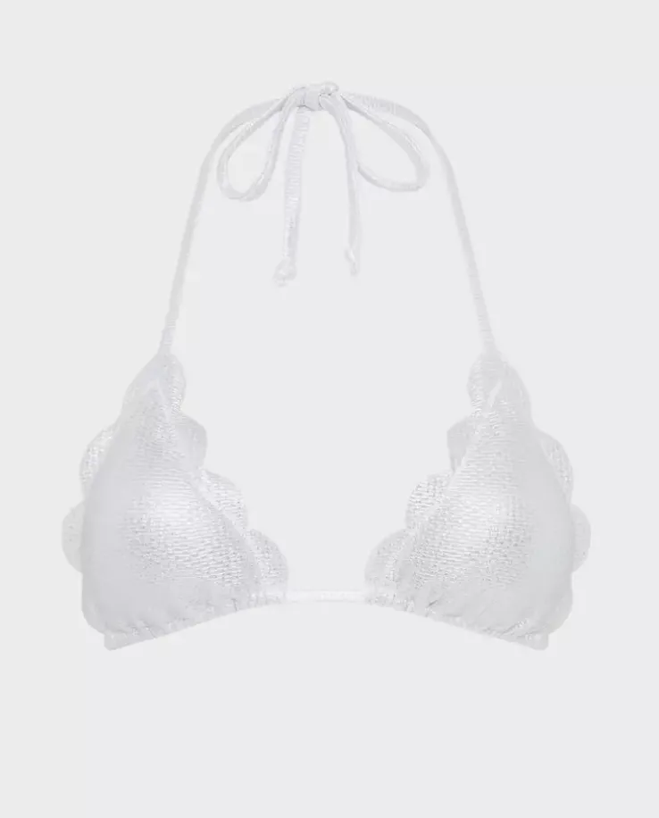 Srebrny top od bikini Broadway