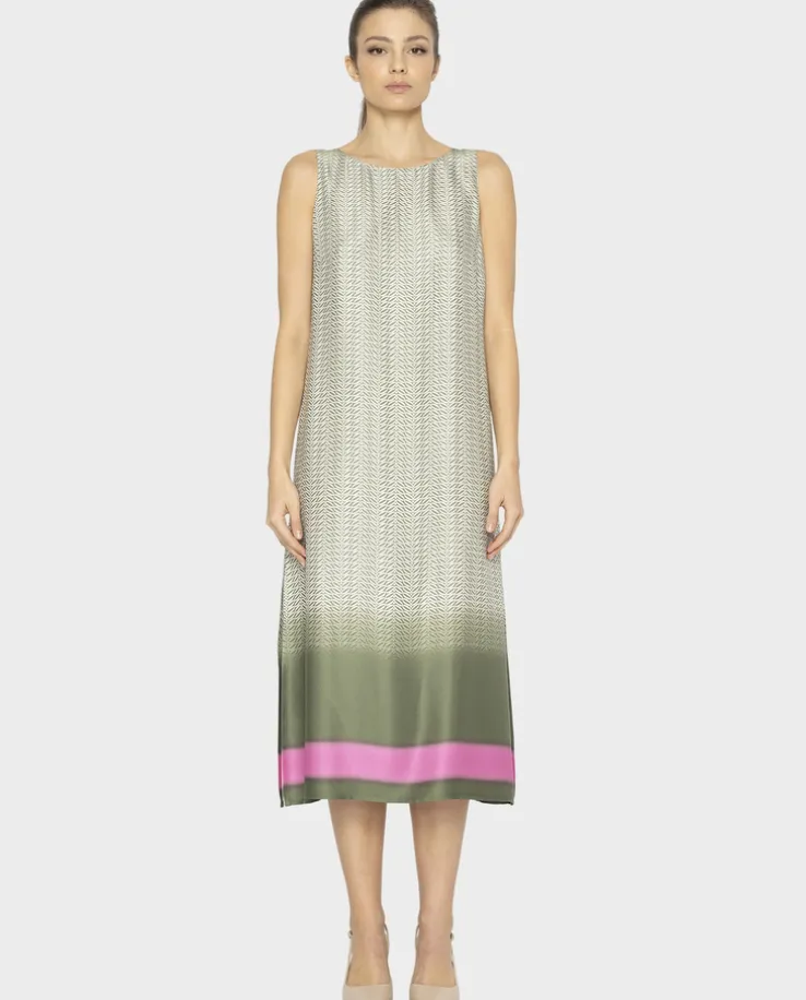 Sukienka w zielony print