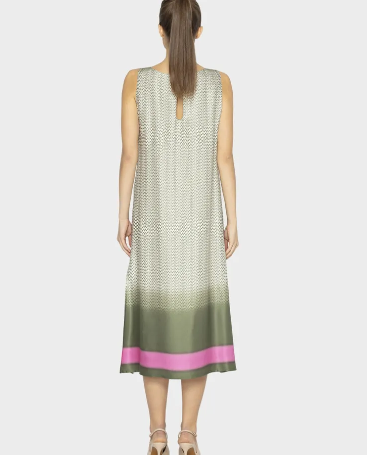 Sukienka w zielony print