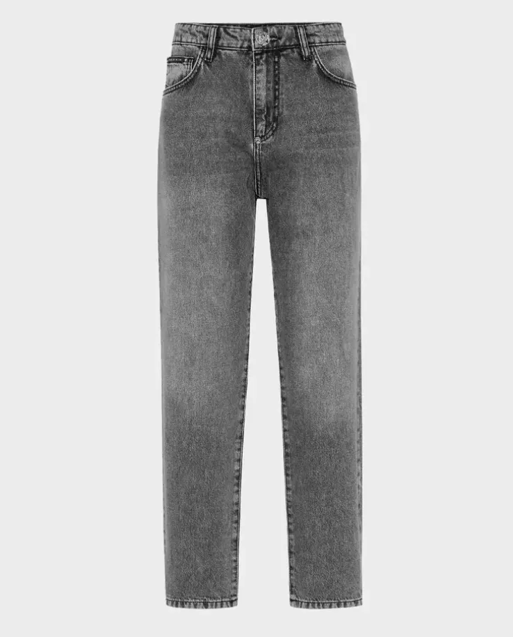 Szare jeansy Mom Fit