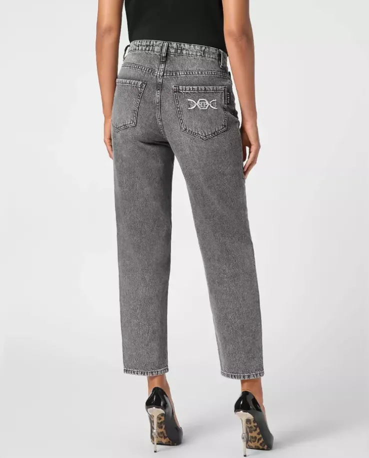 Szare jeansy Mom Fit