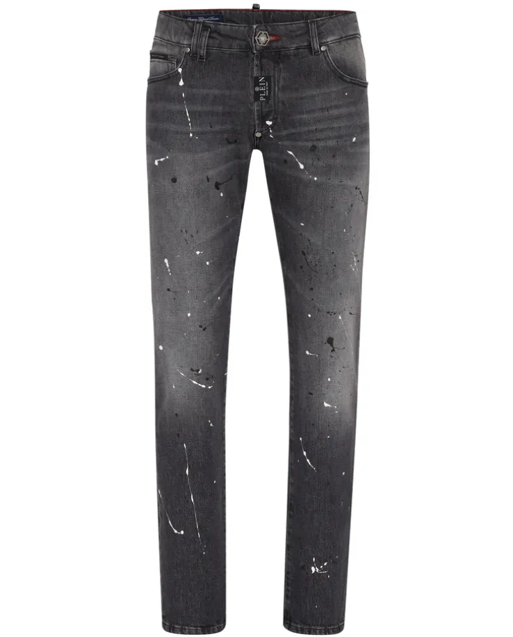 Szare jeansy Super Fit