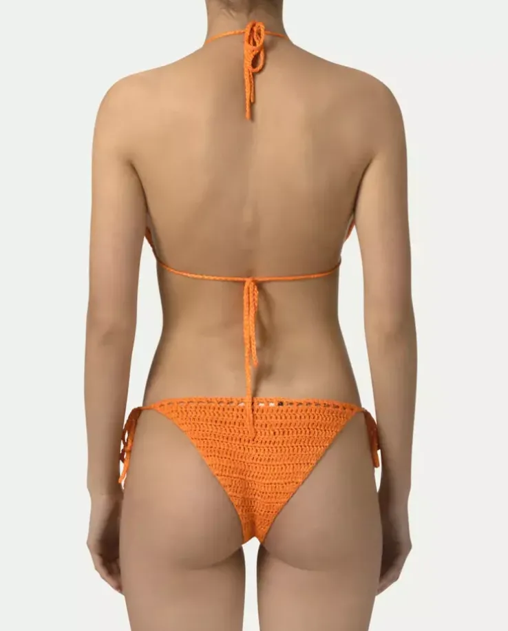 Szydełkowy komplet bikini Flora Orange