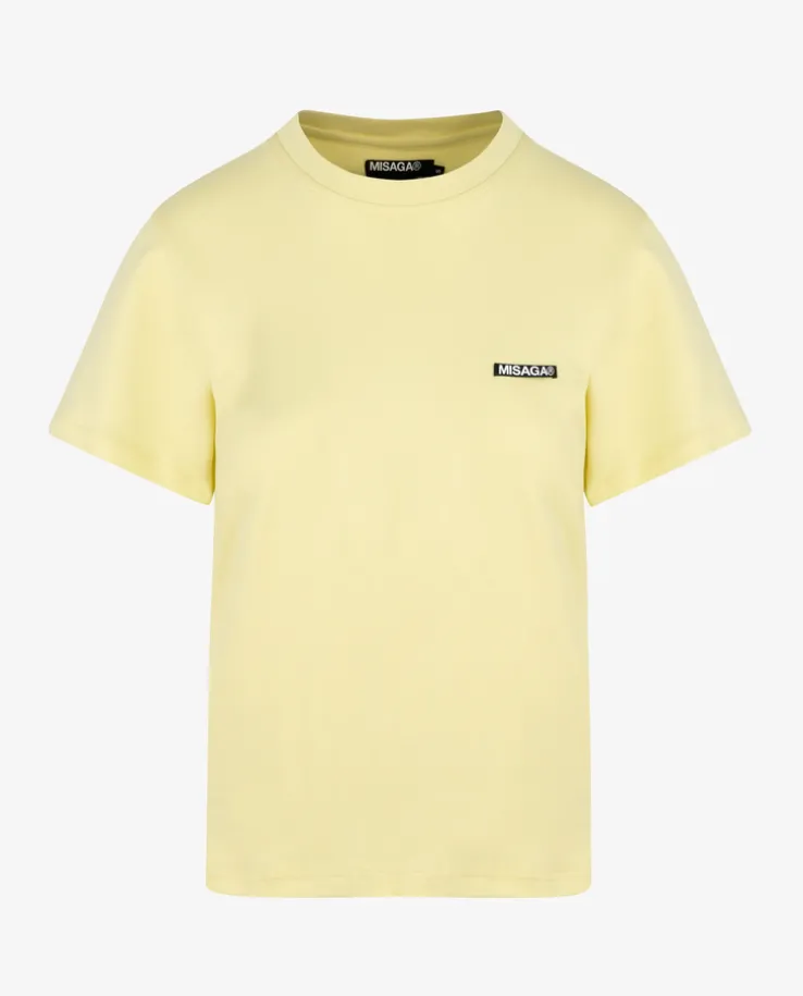 Żółty t-shirt z logo Horizon