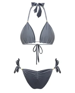 Welurowe bikini Grey Velvet