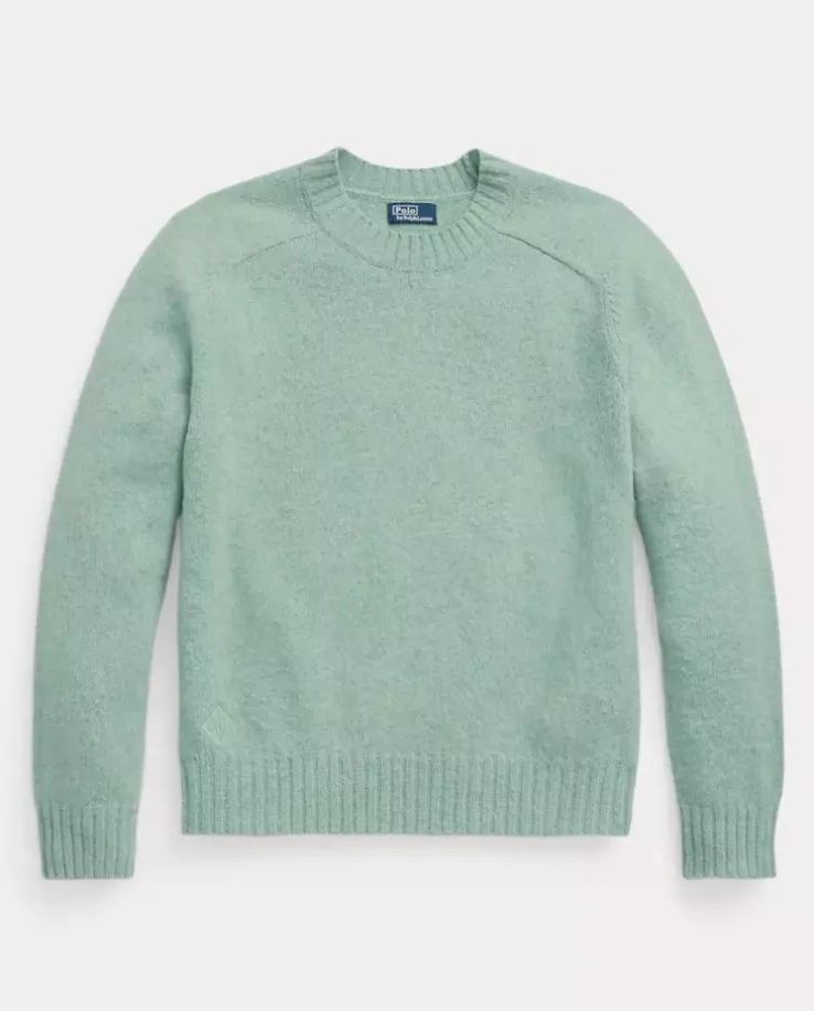 Wełniany sweter Relaxed Fit z logo