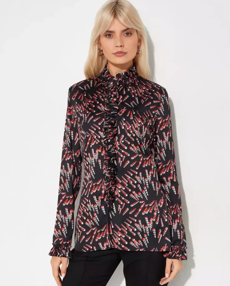 Wzorzysta czarna bluzka